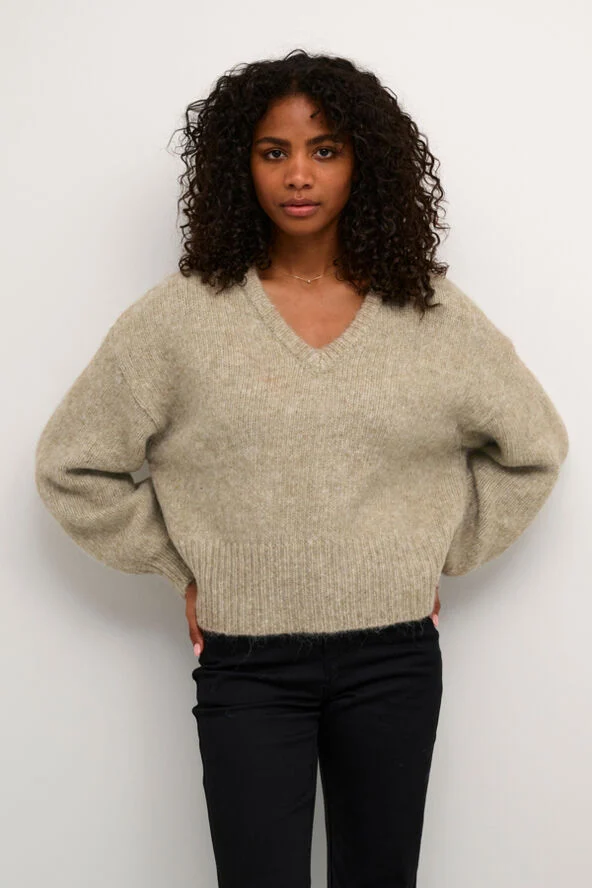 Kaffe KAtrina LS Pullover Feather gray melange