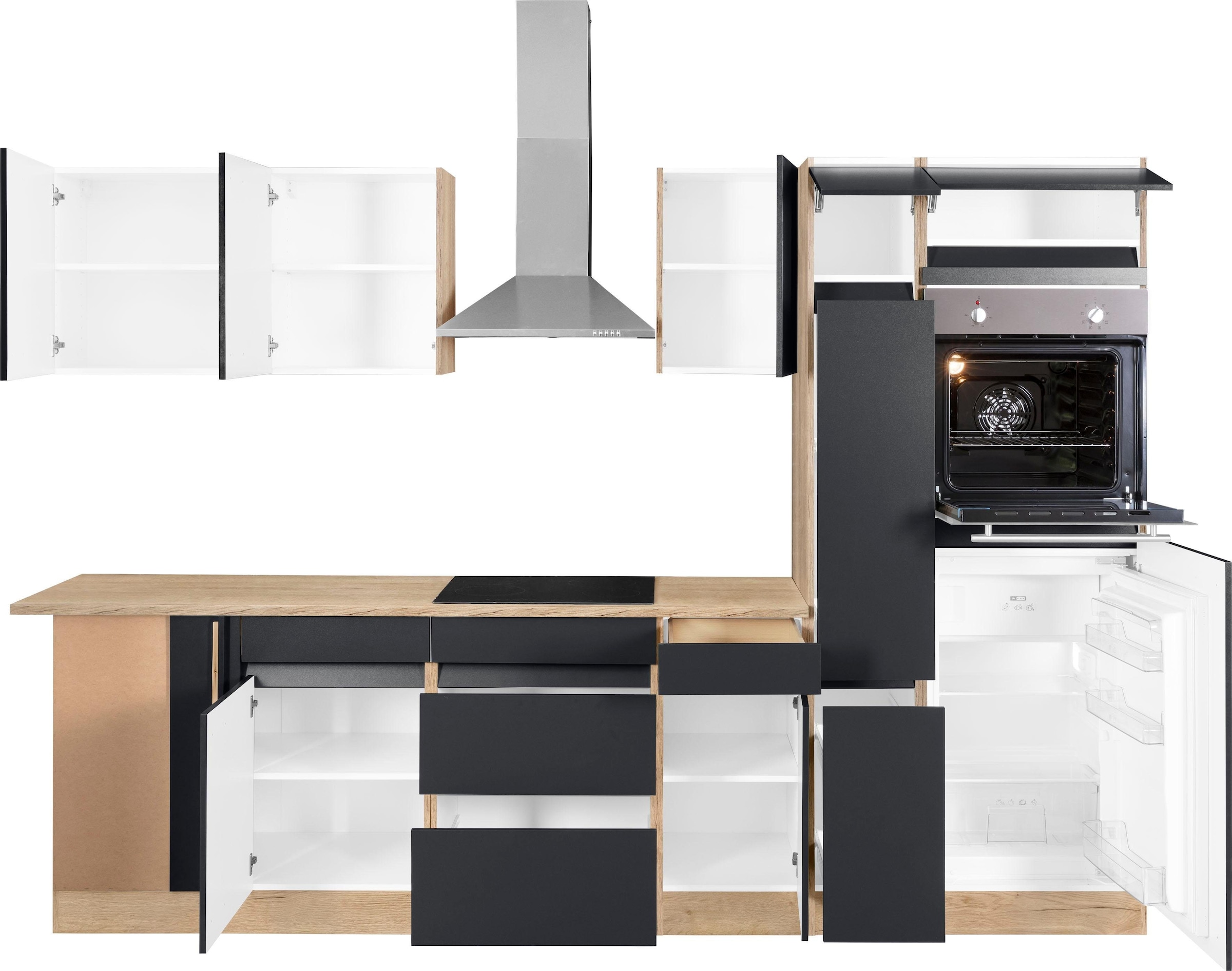 OPTIFIT Winkelküche »Roth« Stellmasse 300x175 cm, wahlweise mit E-Geräten, mit Apothekerschrank