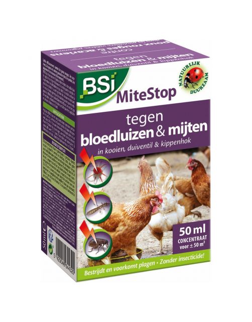 Bsi Mitestop - Anti bloedluizen - mijten - vlooien - 50 ml