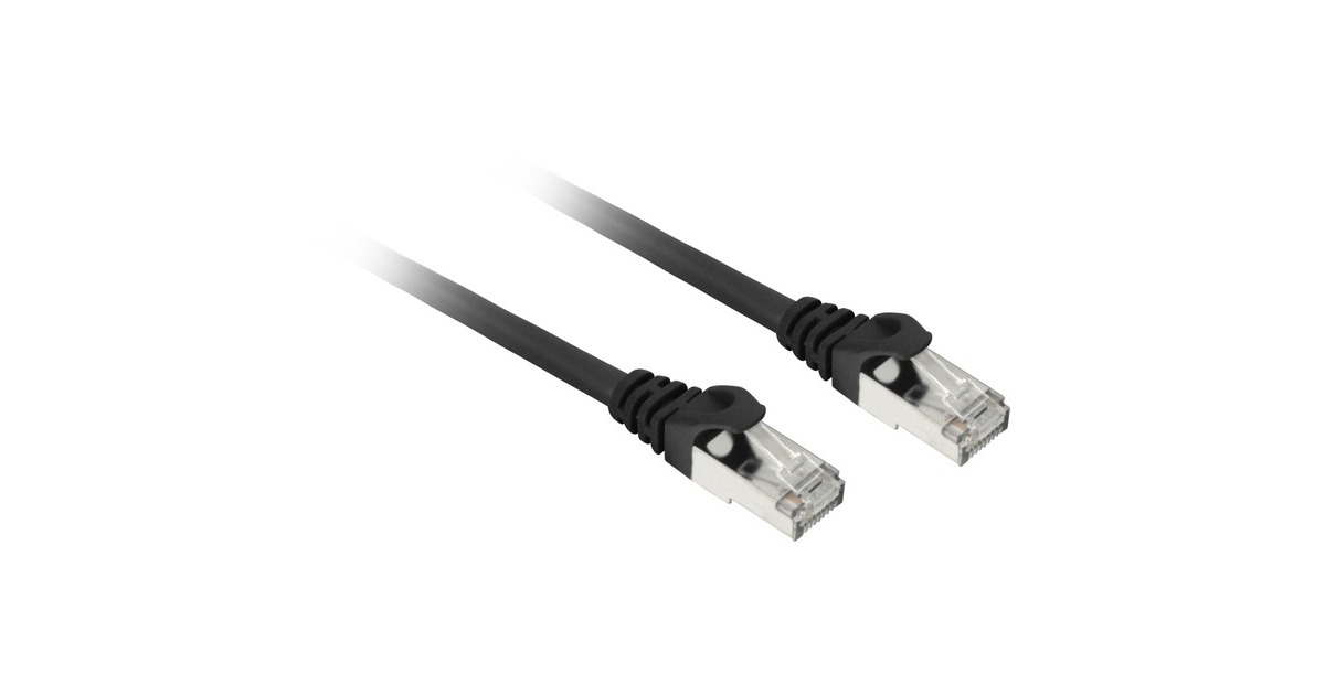 SharkoonPatchkabel SFTP, RJ-45 met Cat.7a  (Zwart, 7,5 meter, Ruwe kabel)