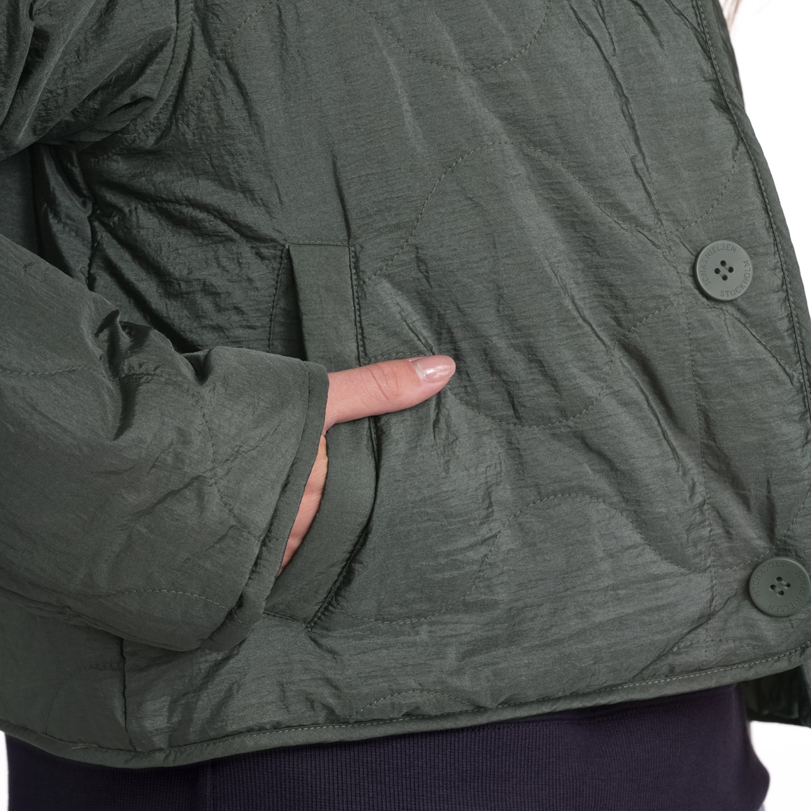 Jonas Nielsen Damen Steppjacke mit Wendefunktion dunkelgrün / tannengrün