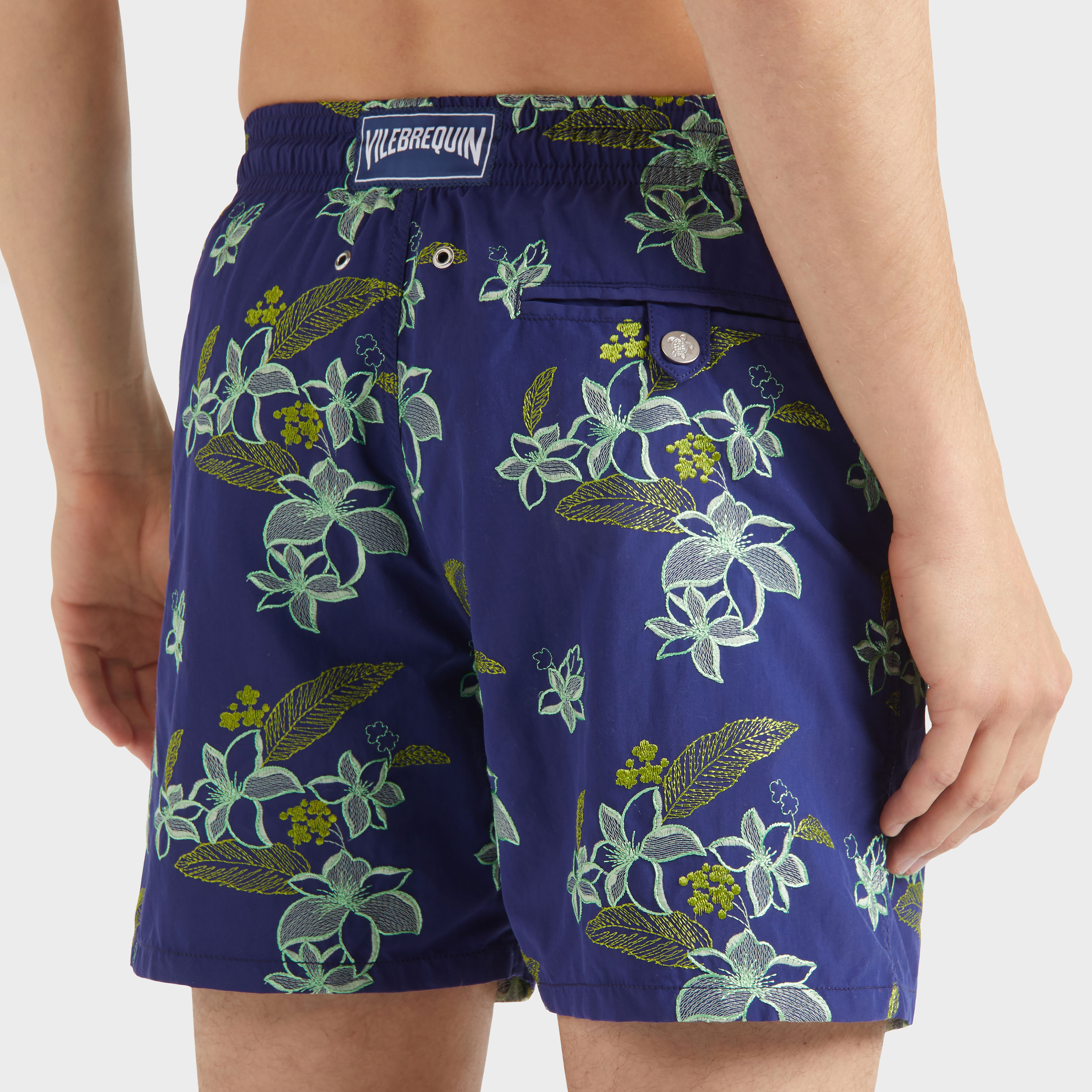 Maillot de bain homme brodé Flowers Power - Edition Limitée