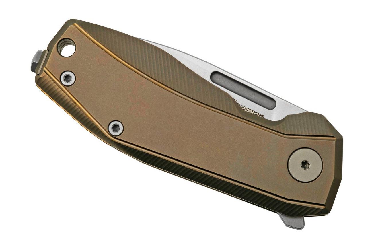 LionSteel Nano, NA01-BR Frame Lock, Magnacut, Bronze Titanium, zakmes