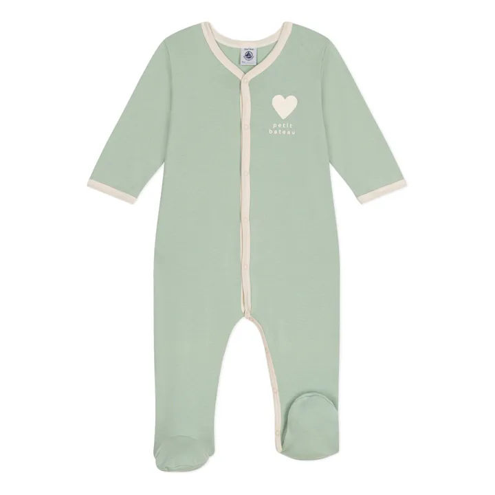 Petit Bateau Pyjama Mae Cœur | Sauge