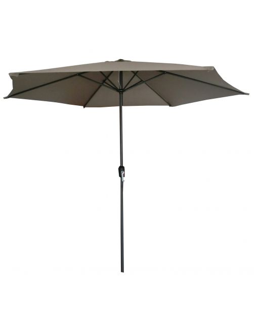 Bestgarden Parasol Aluminium - Tuinmeubelen - Ø3 m Taupe