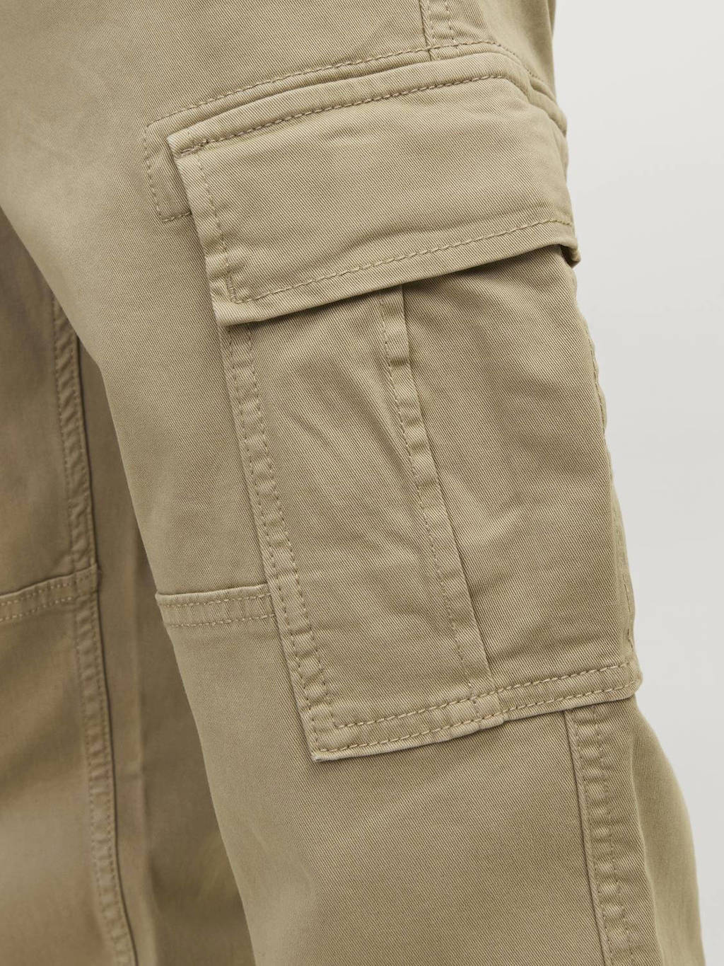 JACK & JONES loose fit cargobroek JPSTKANE JJHARLOW beige