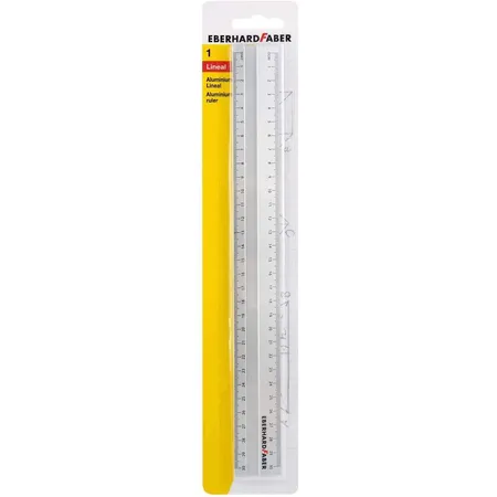 Eberhard Faber Aluminium-Lineal, ca. 30 cm lang