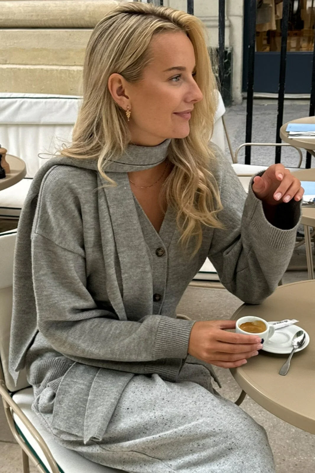 BYIC Karmaic Fitted Cardigan grey grey