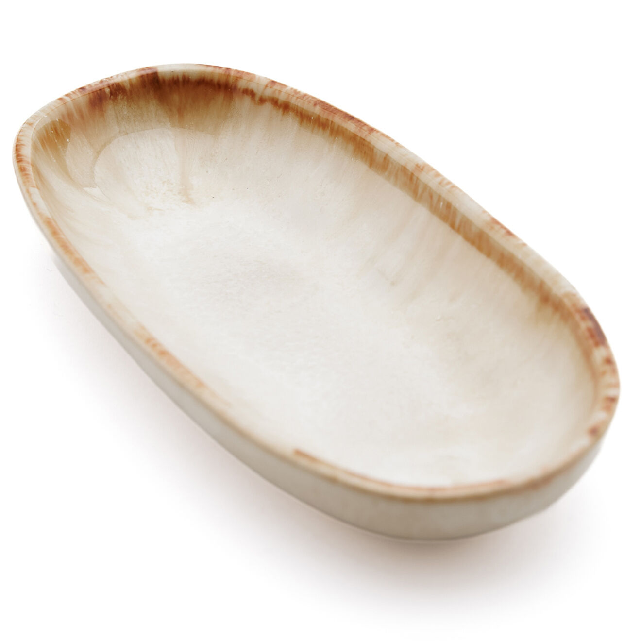 Bazar Bizar 6 Petits plats ovales Cascais blancs - 16x7 cm