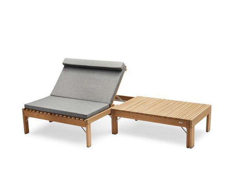 Fritz Hansen Riviera lounge ligbed tuinkussen Charcoal