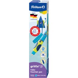 Stylo plume griffix Neon Fresh Blue, pour gauchers