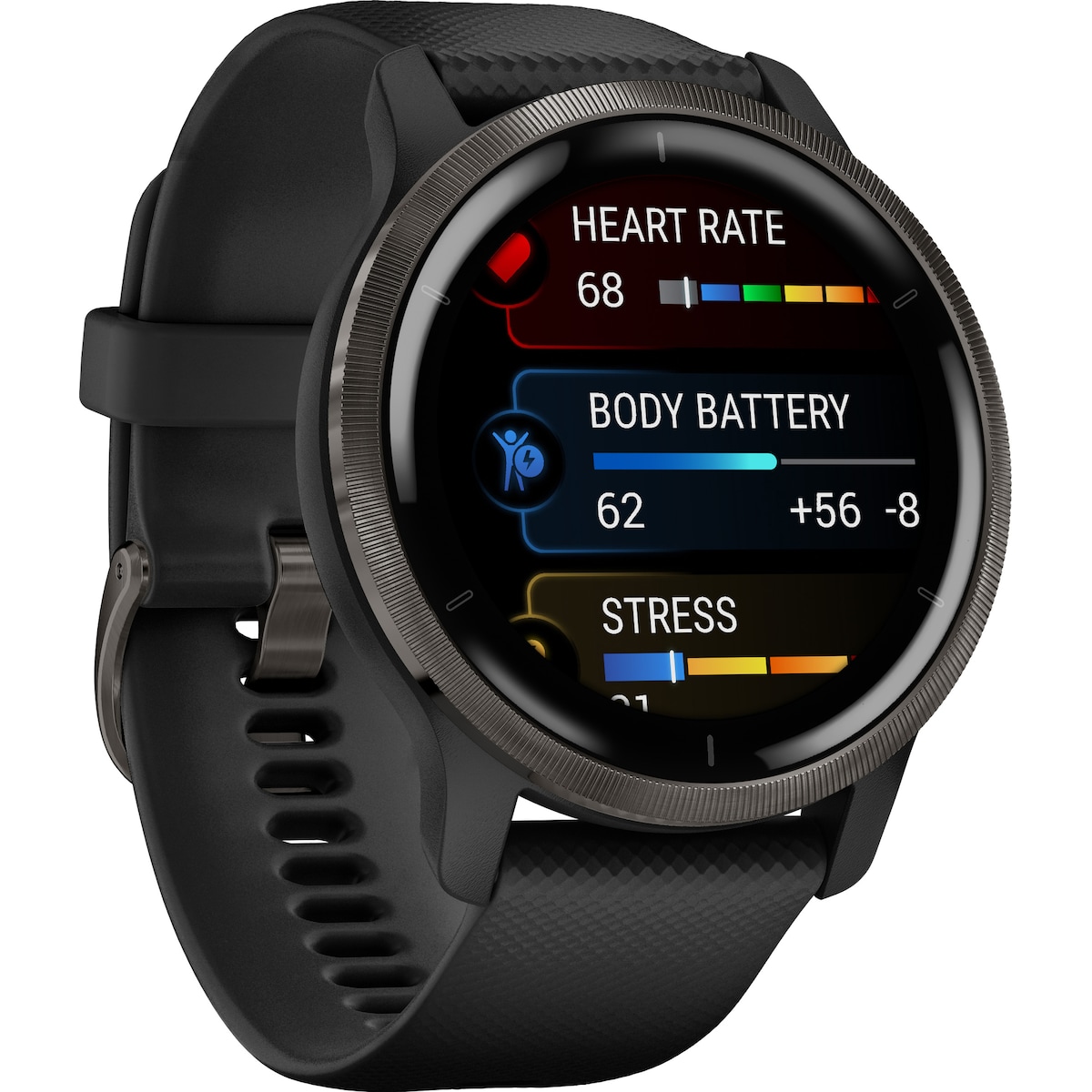 Garmin Venu 2 GPS smartklokke (skifersort)