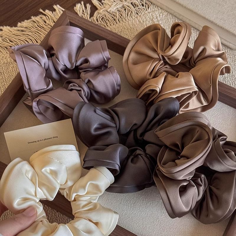 Gemsha - Effen satijnen scrunchie