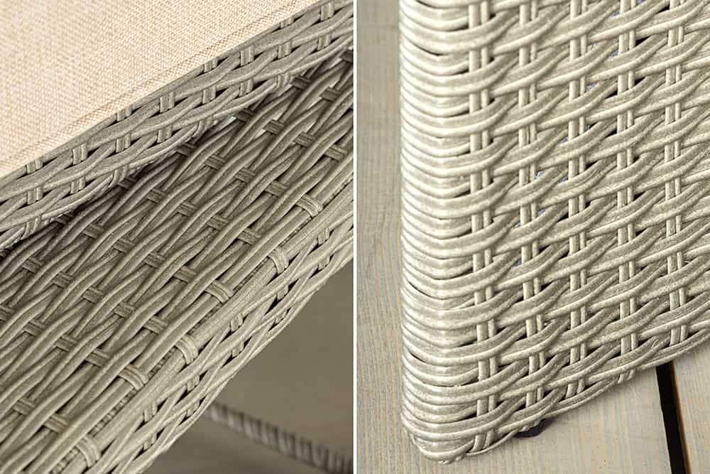 Outdoor Sonneninsel PLAYA LIVING 165cm natur Polyrattan Aluminium inklusive Kissen wetterfest