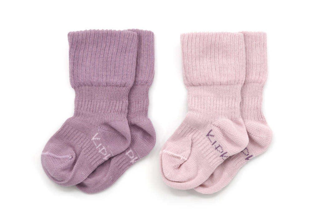 KipKep blijf-sokjes - set van 2 pastel violet/roze