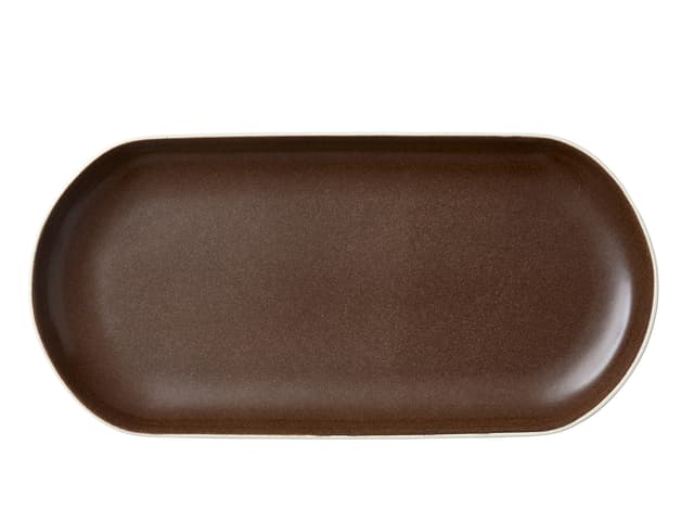 Studio Round Serveringsfad Matte white/Matte bark