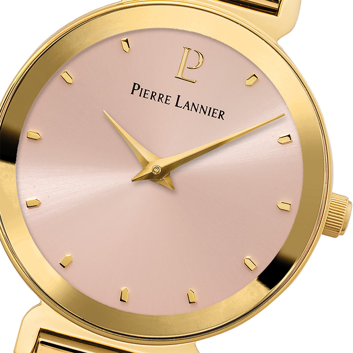 Montre PIERRE LANNIER ligne pure femme bracelet acier doré jaune