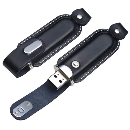 Macma USB-Stick im Kunstleder-Etui 1GB, schwarz
