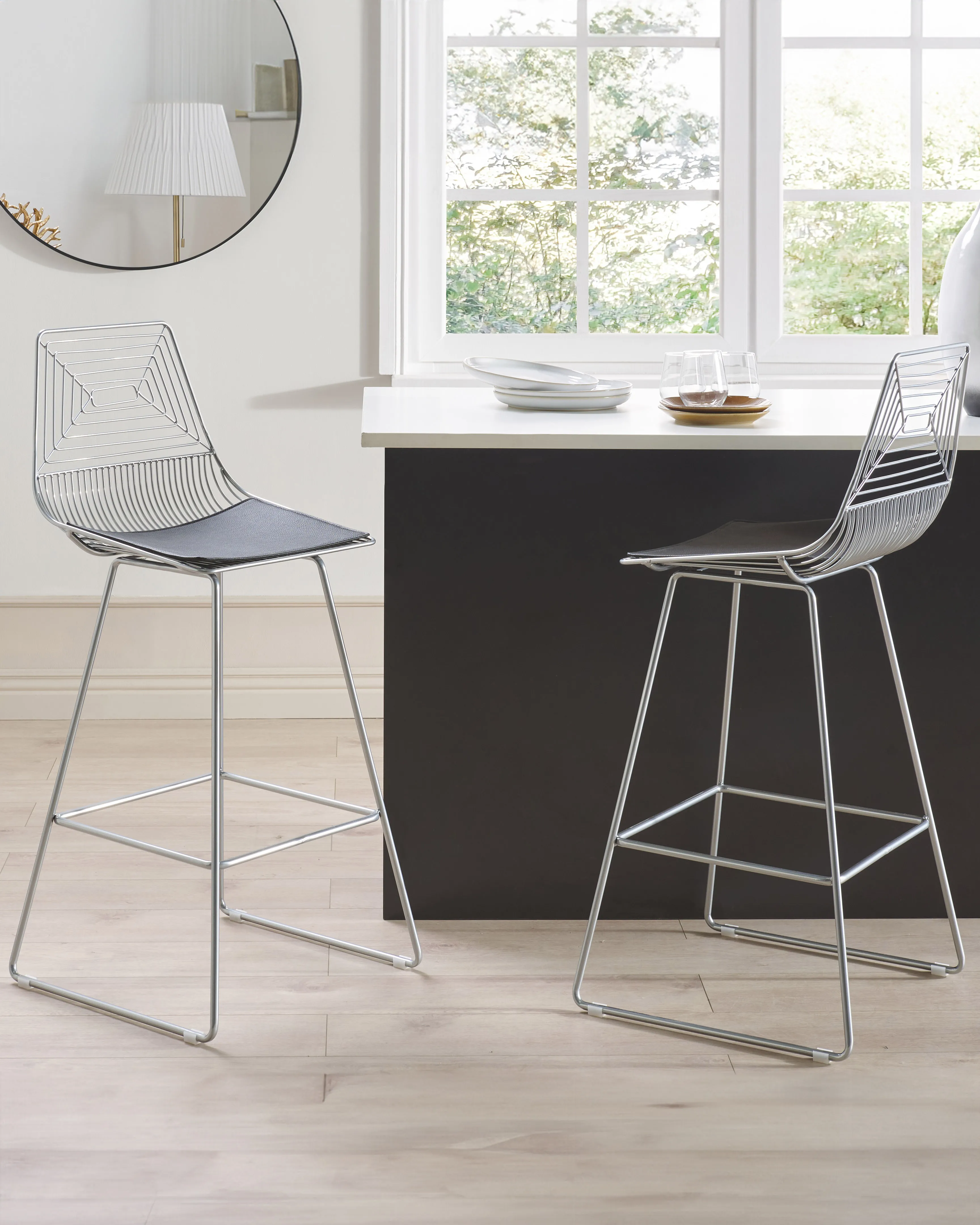 Set van 2 barstoelen BISBEE Metaal Zilver