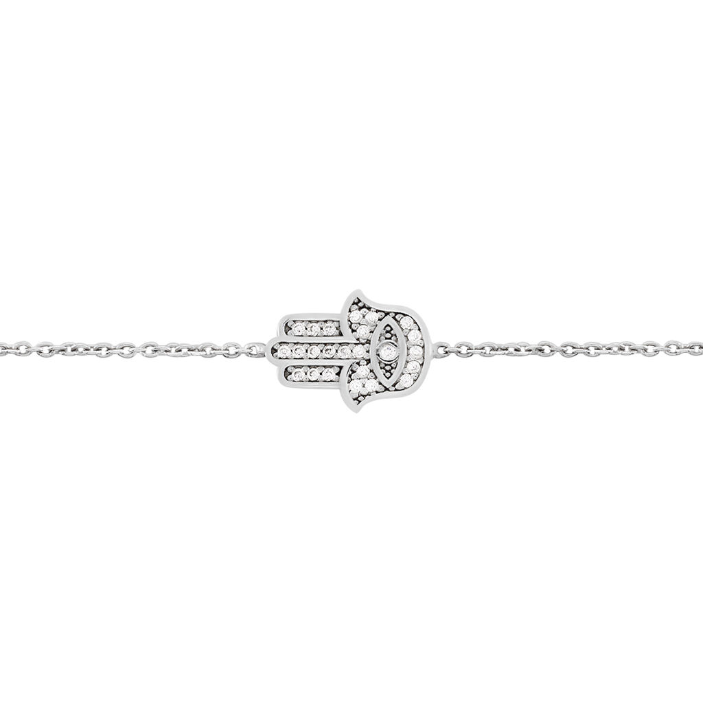 Bracelet Asnia Argent Blanc Oxyde De Zirconium