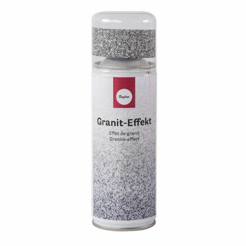 2 sprays de peinture effet granit 200 ml - gris