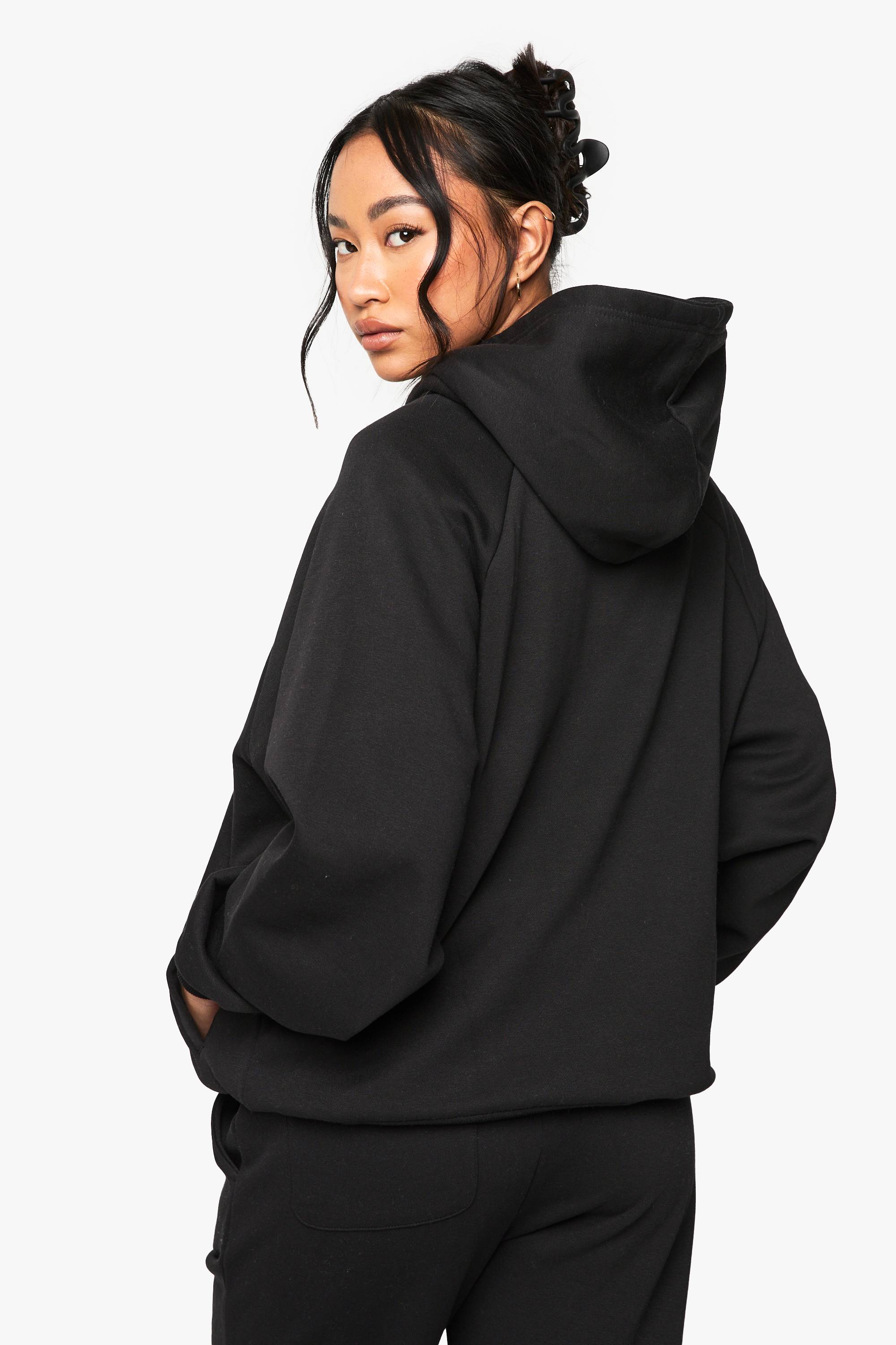 boohoo Sweat à capuche oversize à couture raglan