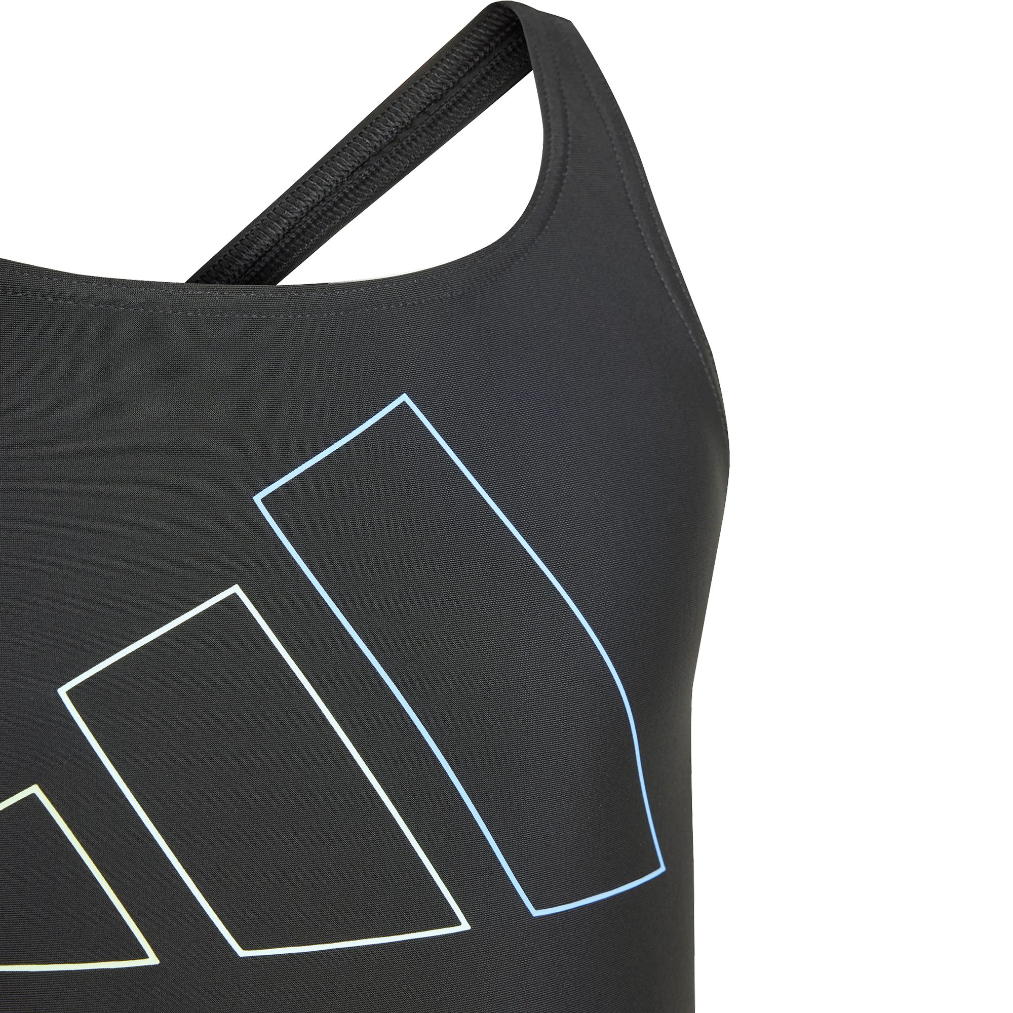 adidas Performance Big Bars Badeanzug Mädchen schwarz