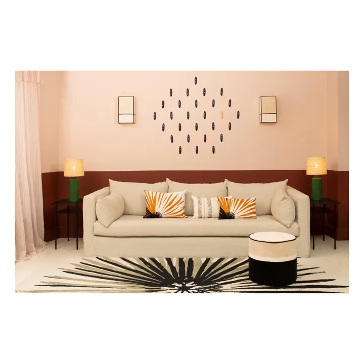 Maison Sarah Lavoine Pouf Léo en velours | Beige