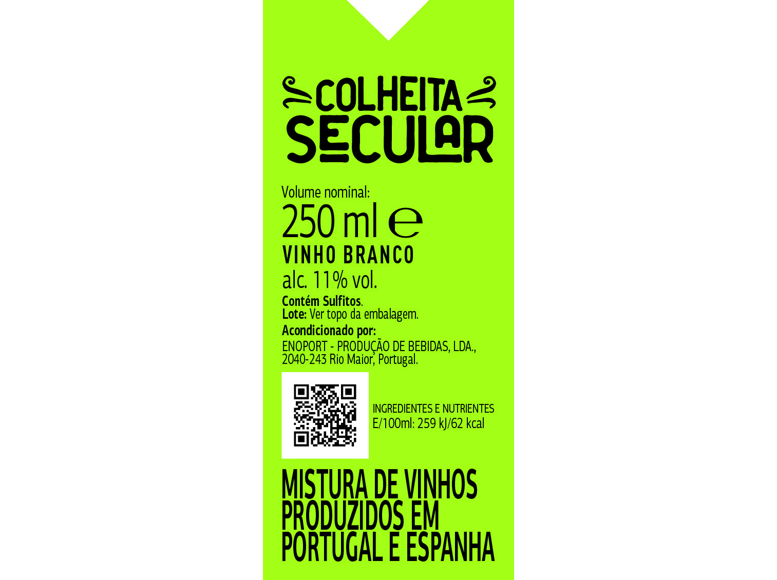 VINHO BRANCO COLHEITA SECULAR 0.25L