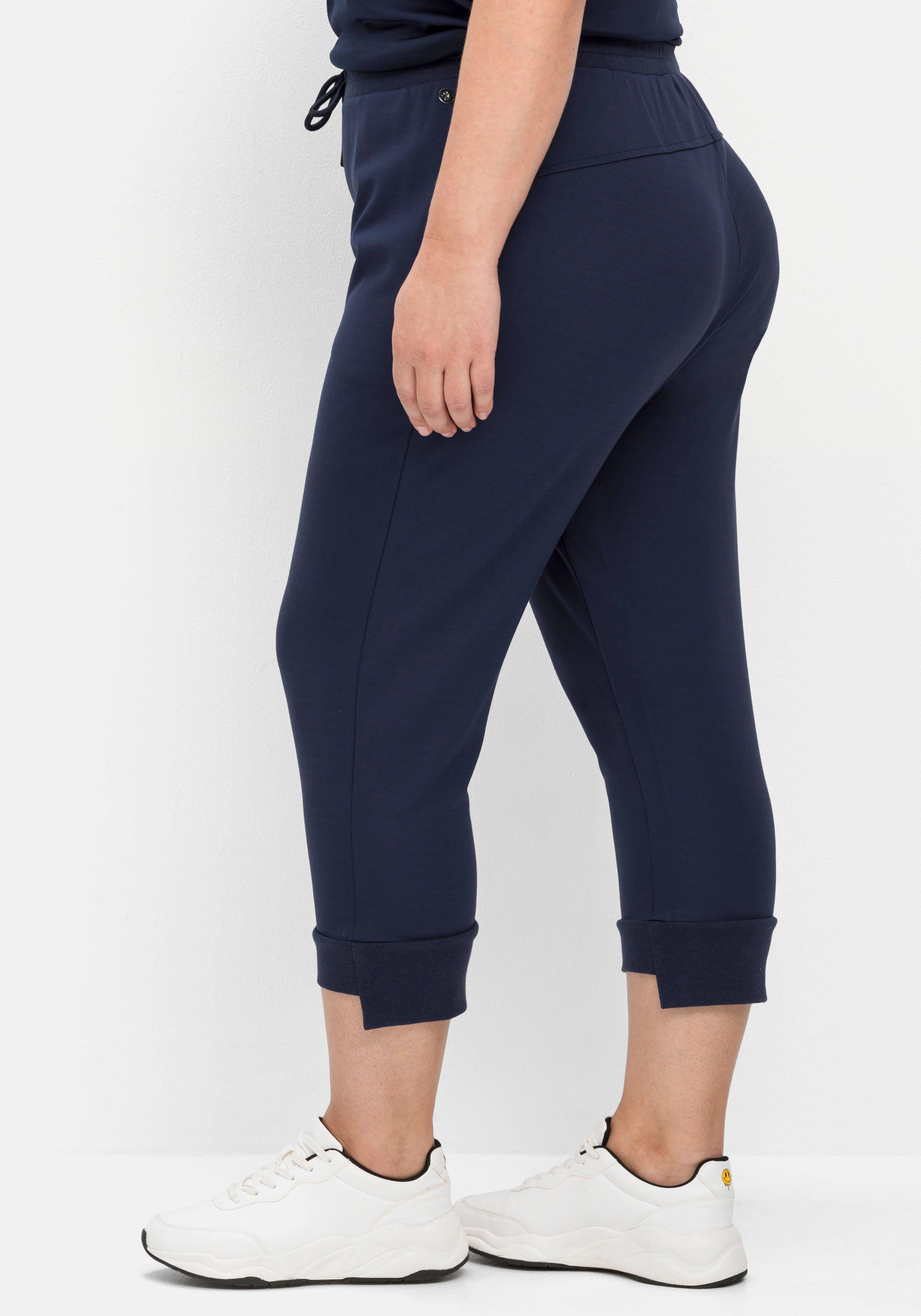 Sporthose in 3/4-Länge mit Bündchen, aus Sweat