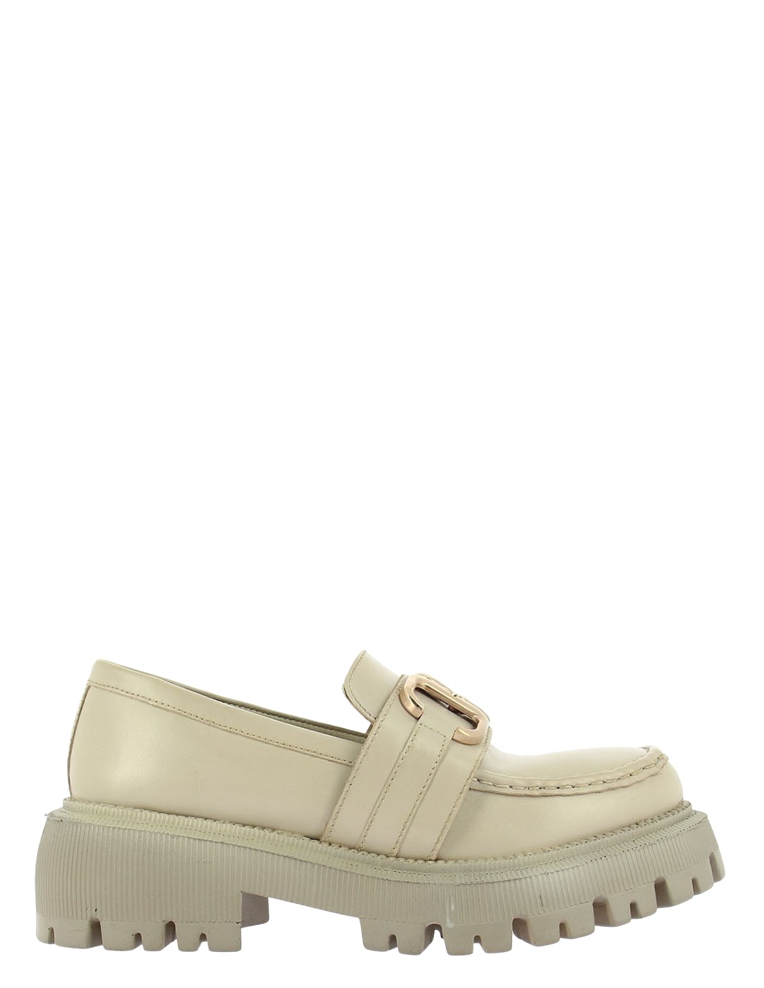 kharisma mocassins compensées femme cuir crème semelle taupe