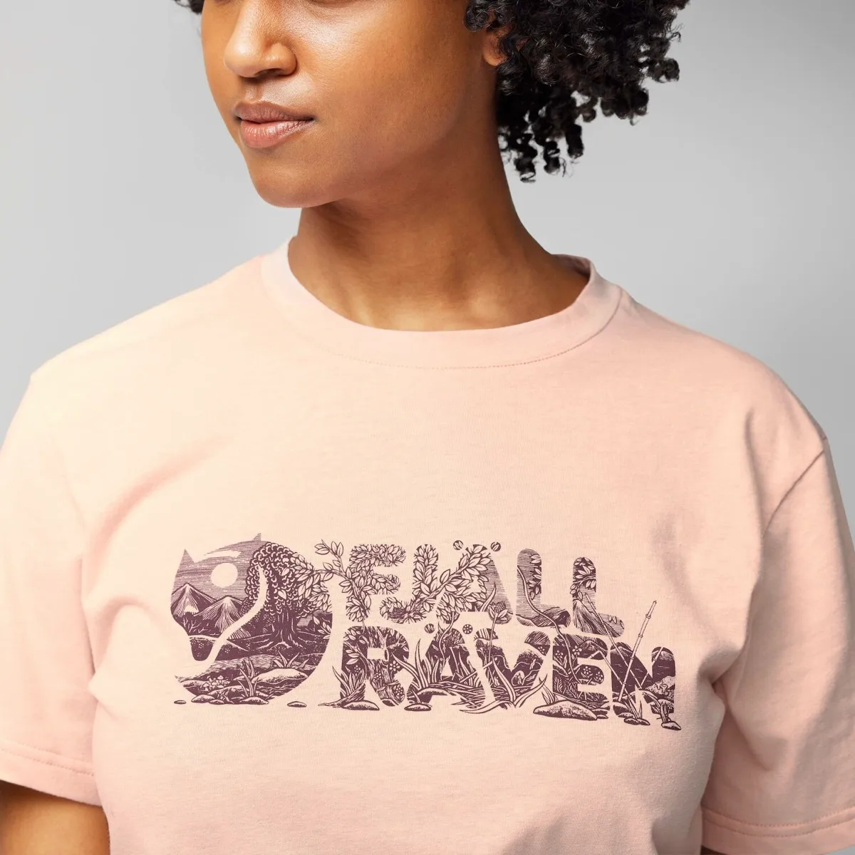 Fjällräven Women's Lush Logo T-Shirt Chalk White