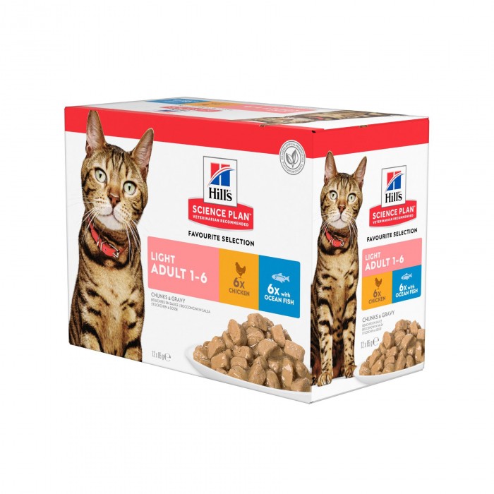 HILL'S Science Plan Light Adult en Sachets - Pâtée pour chat