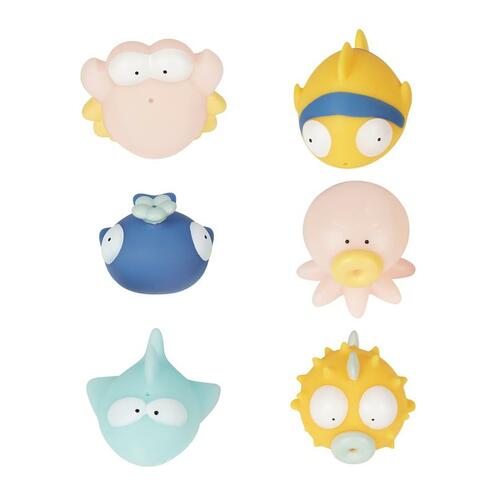 6 jouets de bain Rigolo Splash - BADABULLE