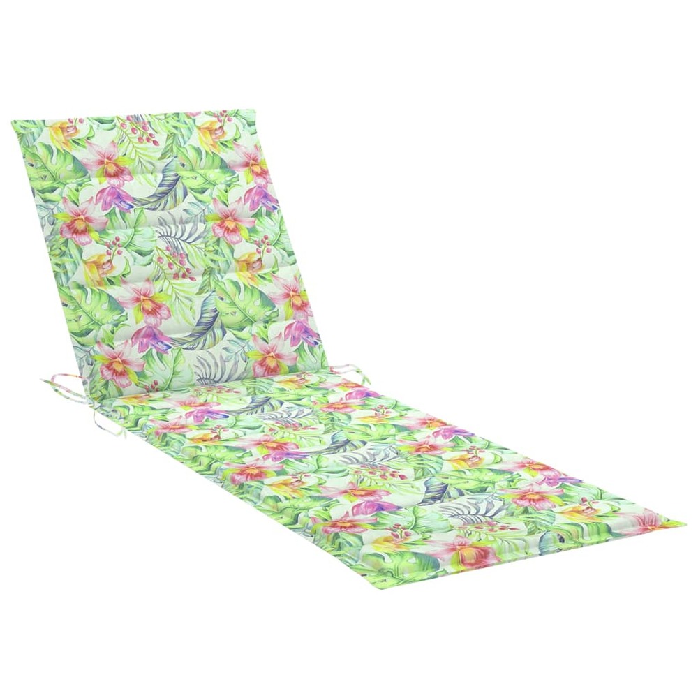 Transat chaise longue bain de soleil lit de jardin terrasse meuble d'extérieur avec coussin bois d'acacia solide