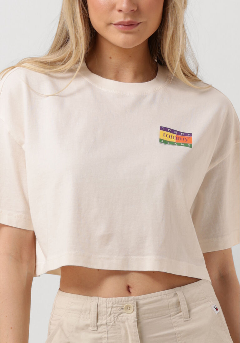 TOMMY JEANS witte tommy jeans t-shirt tjw ovs crp summer flag tee3