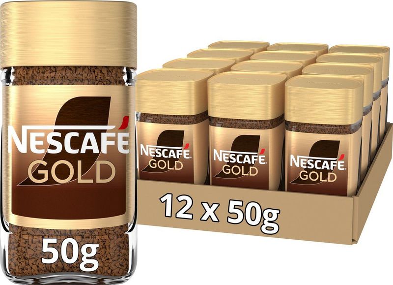 Nescafé Gold oploskoffie - 12 potten à 50 gram