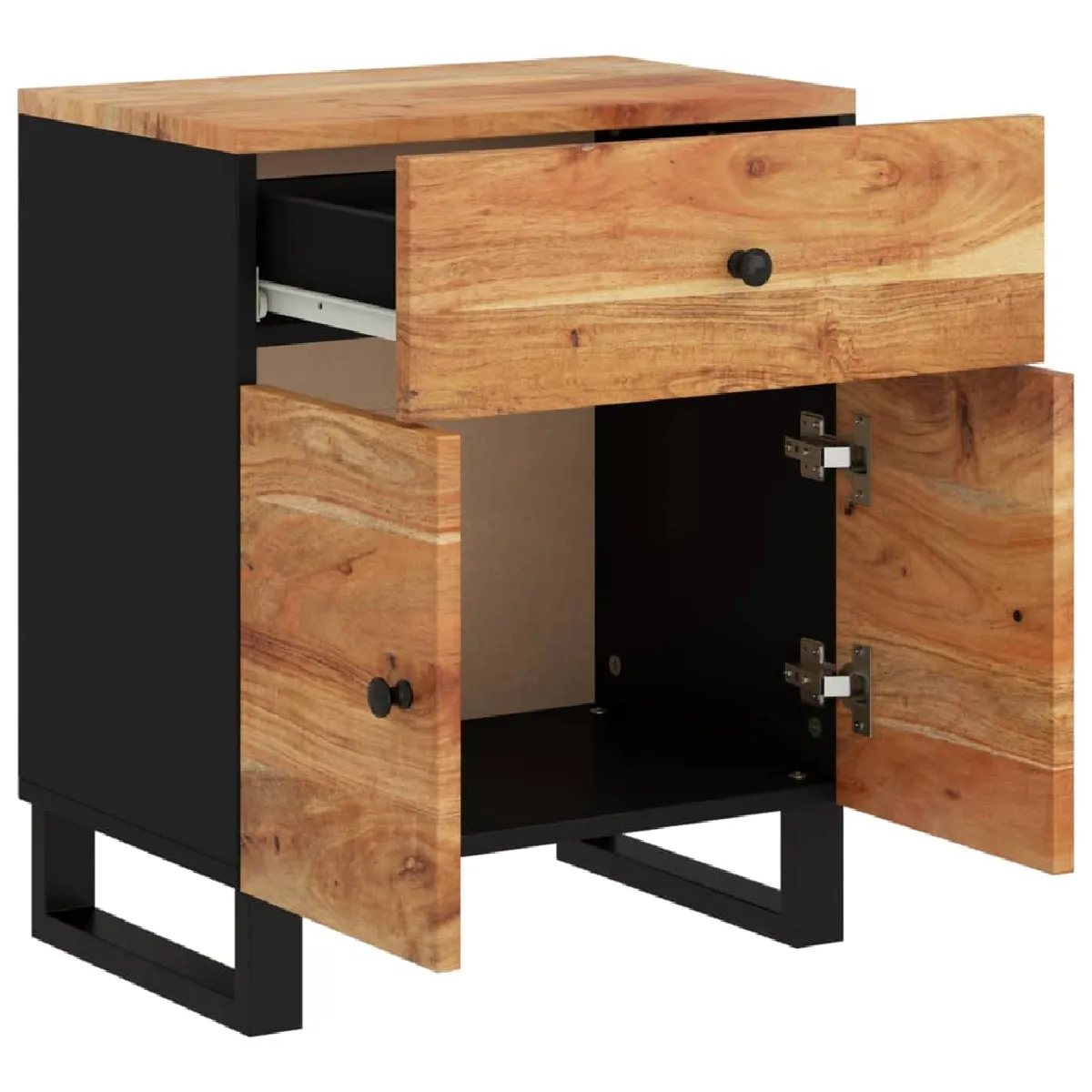 vidaXL Table de chevet Bois d'acacia solide