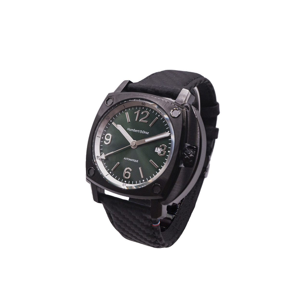 Montre HUMBERT-DROZ hd11 homme automatique, bracelet cuir noir