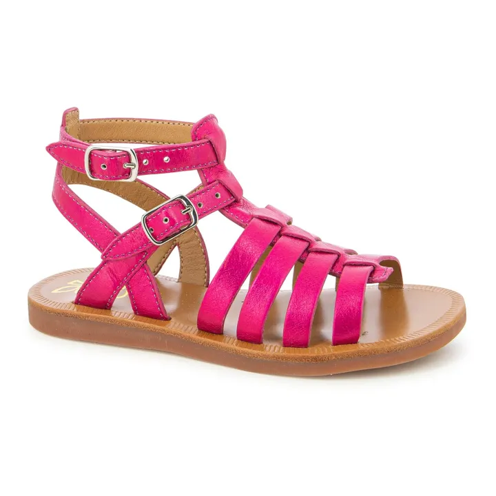 Pom d'Api Sandales Plagette Gladiator  | Rose