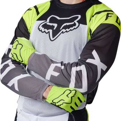 Maillot cross Fox AIRLINE - SENSORY 2023 - Jaune / Noir