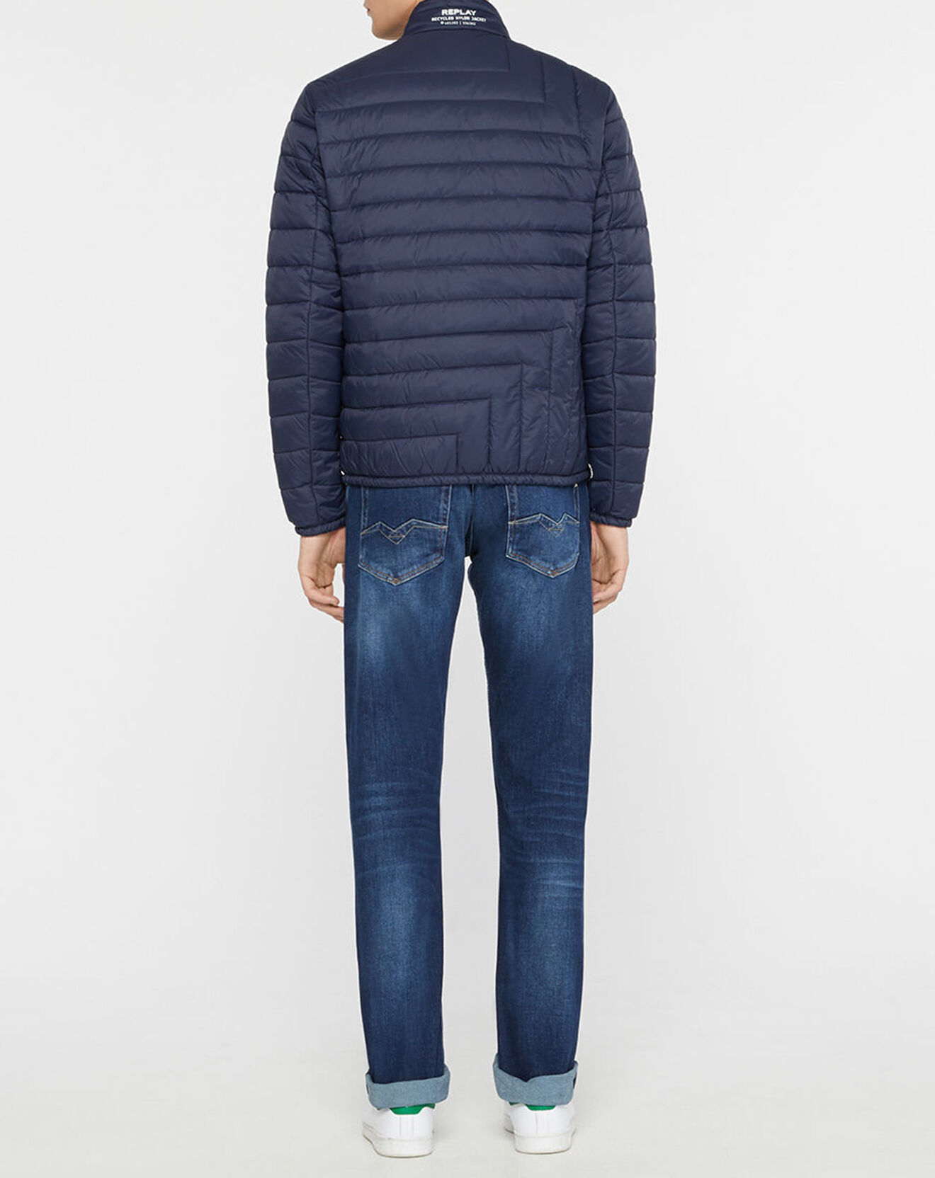 Replay Blouson matelassé bleu marine
