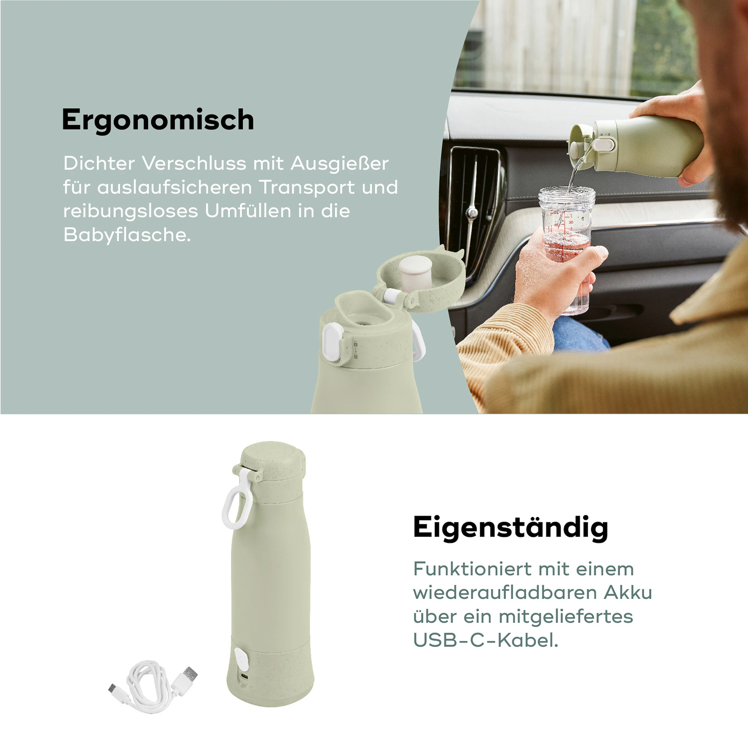 Babymoov Flaschenwärmer Moov&Feed grün
