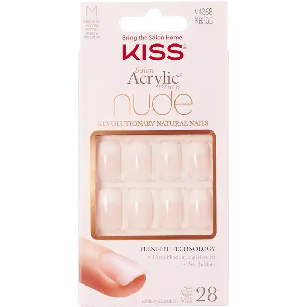 Salon Acrylic Nude French Nails - Cashmere