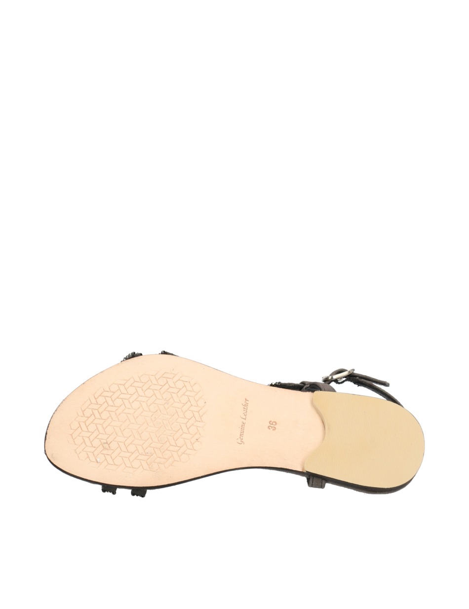 Veloursleder Sandale