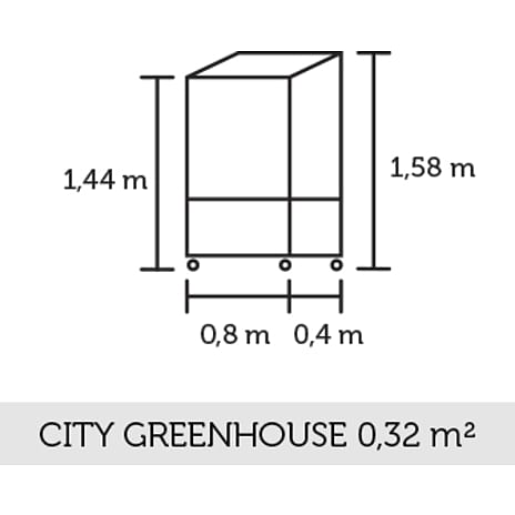 Juliana City Greenhouse minidrivhus - sort