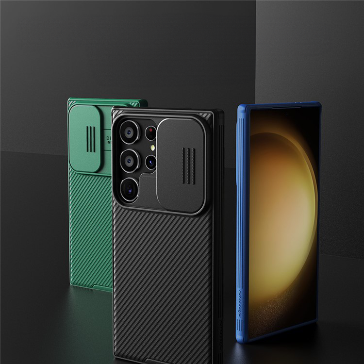Samsung Galaxy S24 Ultra Schutz Hülle Cam-Slider Kameraschutz - Schwarz