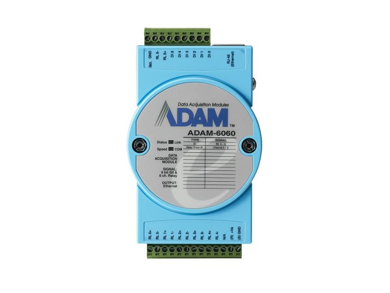 Advantech Smart I/O Modul ADAM-6060-D 6-CH Digital Input und 6-CH Relay Modbus TCP Modul