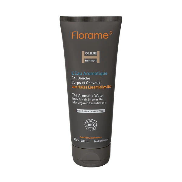 Florame Gel Douche Corps et Cheveux l'Eau Aromatique Homme 200 mL