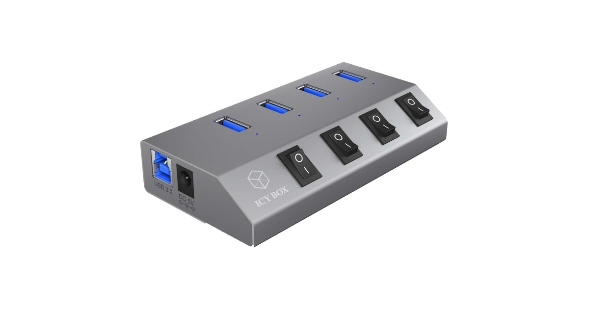ICY BOXIB-Hub1405 usb-hub  (Zilver)